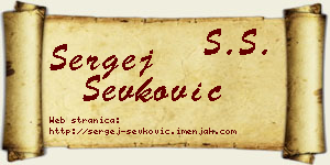 Sergej Ševković vizit kartica